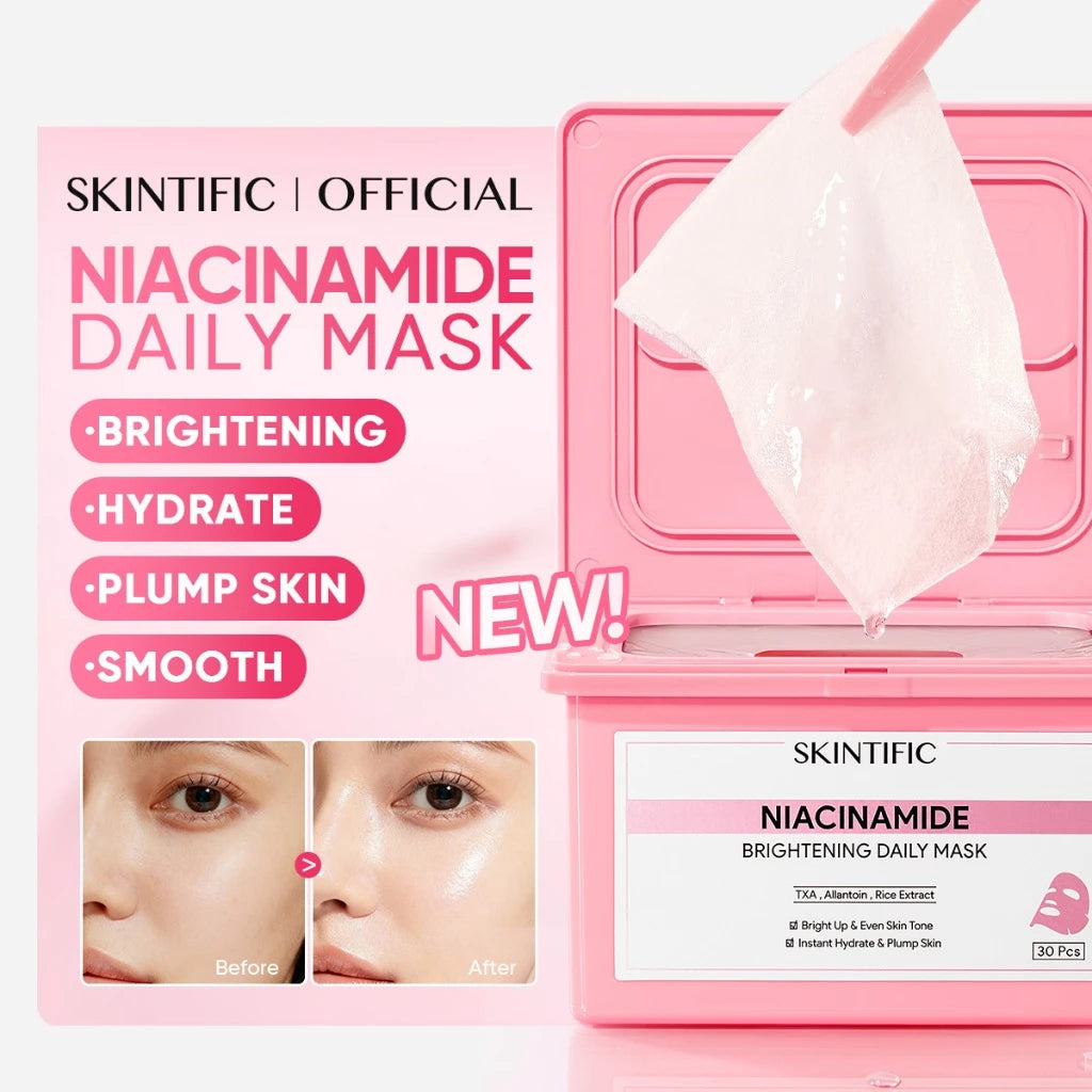 SKINTIFIC Niacinamide Brightening Mask Face 30 sheet